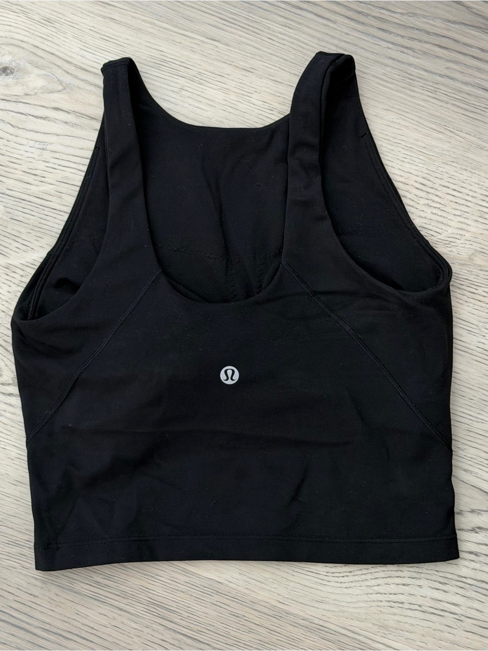 Lululemon Align High Neck Crop Tank Top Light Support Black SZ 2 WORN ONCE EUC - Picture 4 of 6